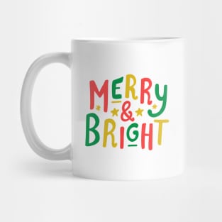 Merry and Bright (red/green/gold) Mug